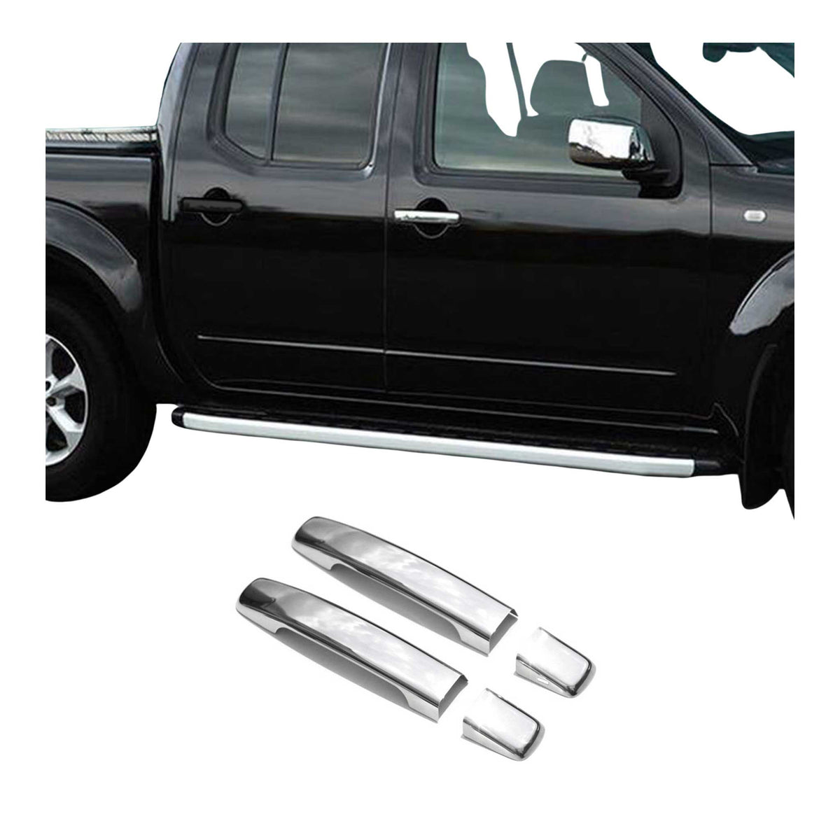 Türgriff Blende Chrom für Nissan Navara 2005-2015 2-Tür vorne Edelstahl 4tlg