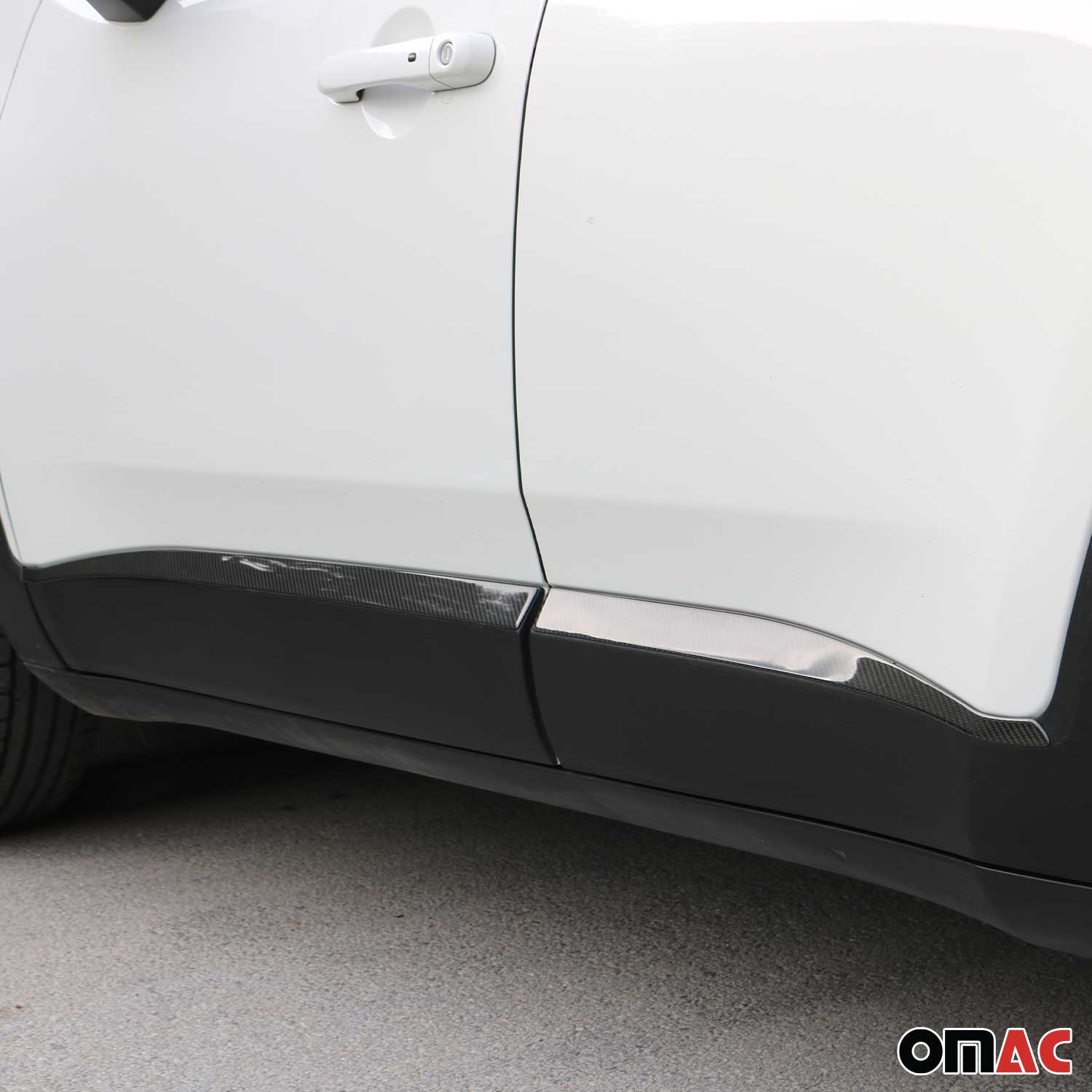 Seitenleisten für Jeep Renegade 2015-2023 Carbon Türschutzleisten Schutz 4 tlg