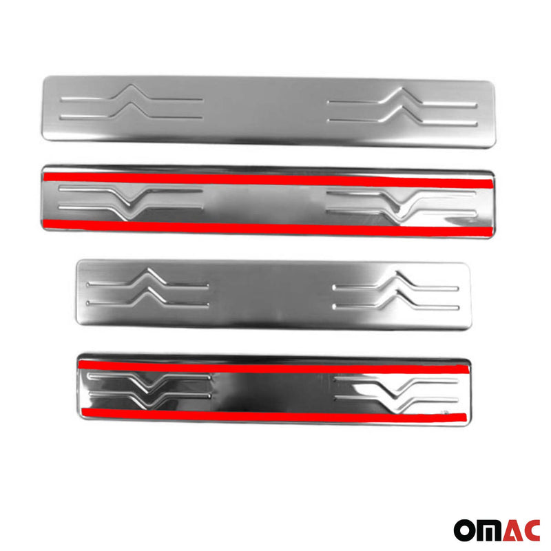 Einstiegsleisten Türschweller für Citroen C4 2010-2018 Edelstahl Silber 4tlg