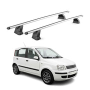 Alu Dachträger für Fiat Panda II 2003-2012 TÜV T-Nut Abschließbar 2tlg Silber