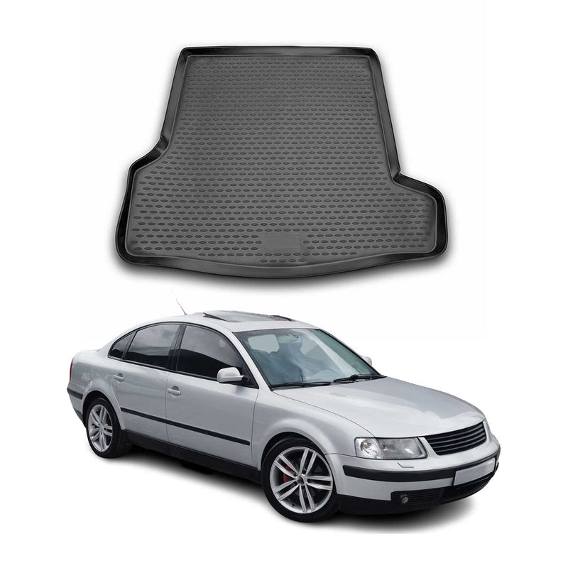 Kofferraummatte Kofferraumwanne für VW Passat B5 1996-2005 Gummi TPE Schwarz