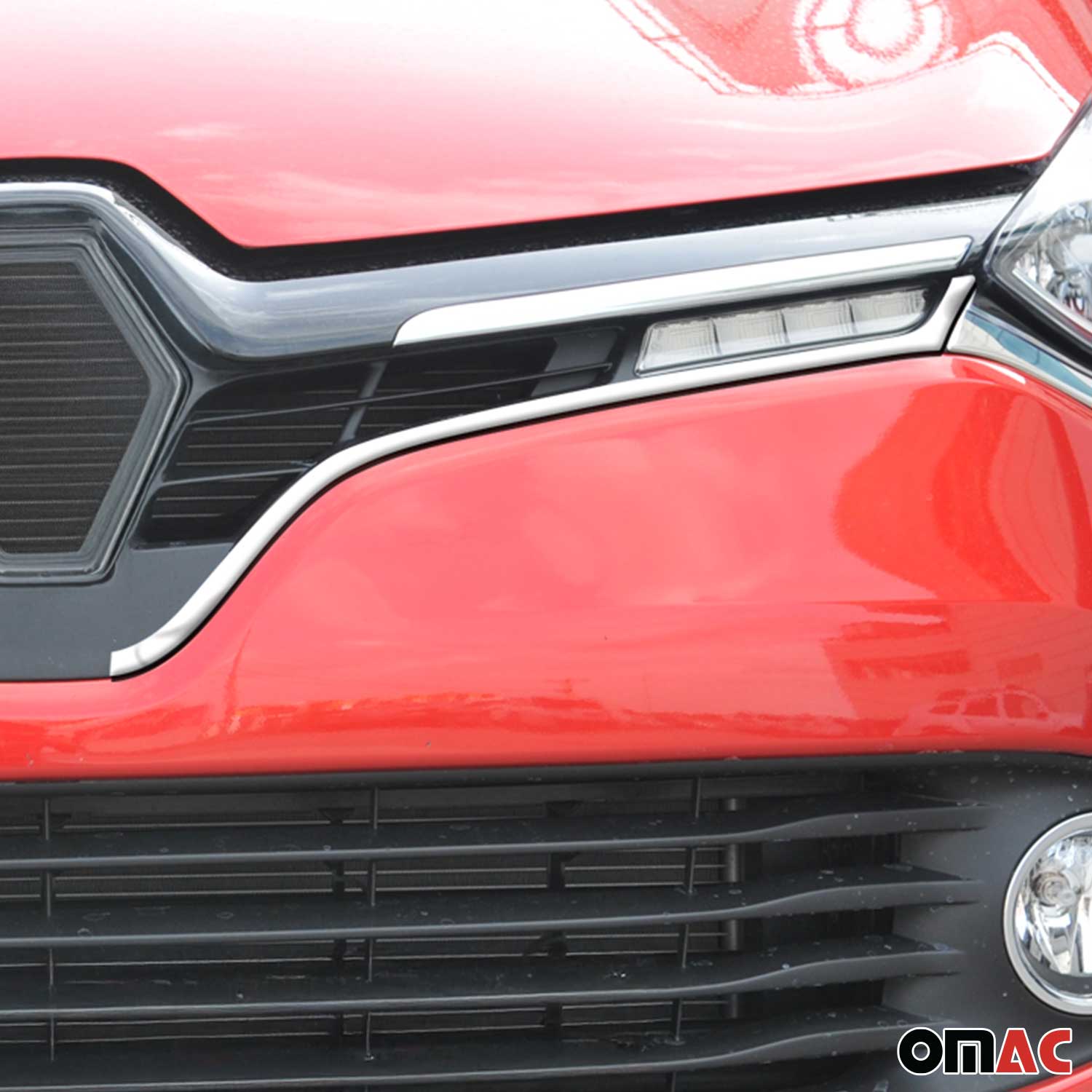 Kühlergrill Leisten Grillleisten für Renault Clio 2012-2019 Edelstahl Chrom 2x