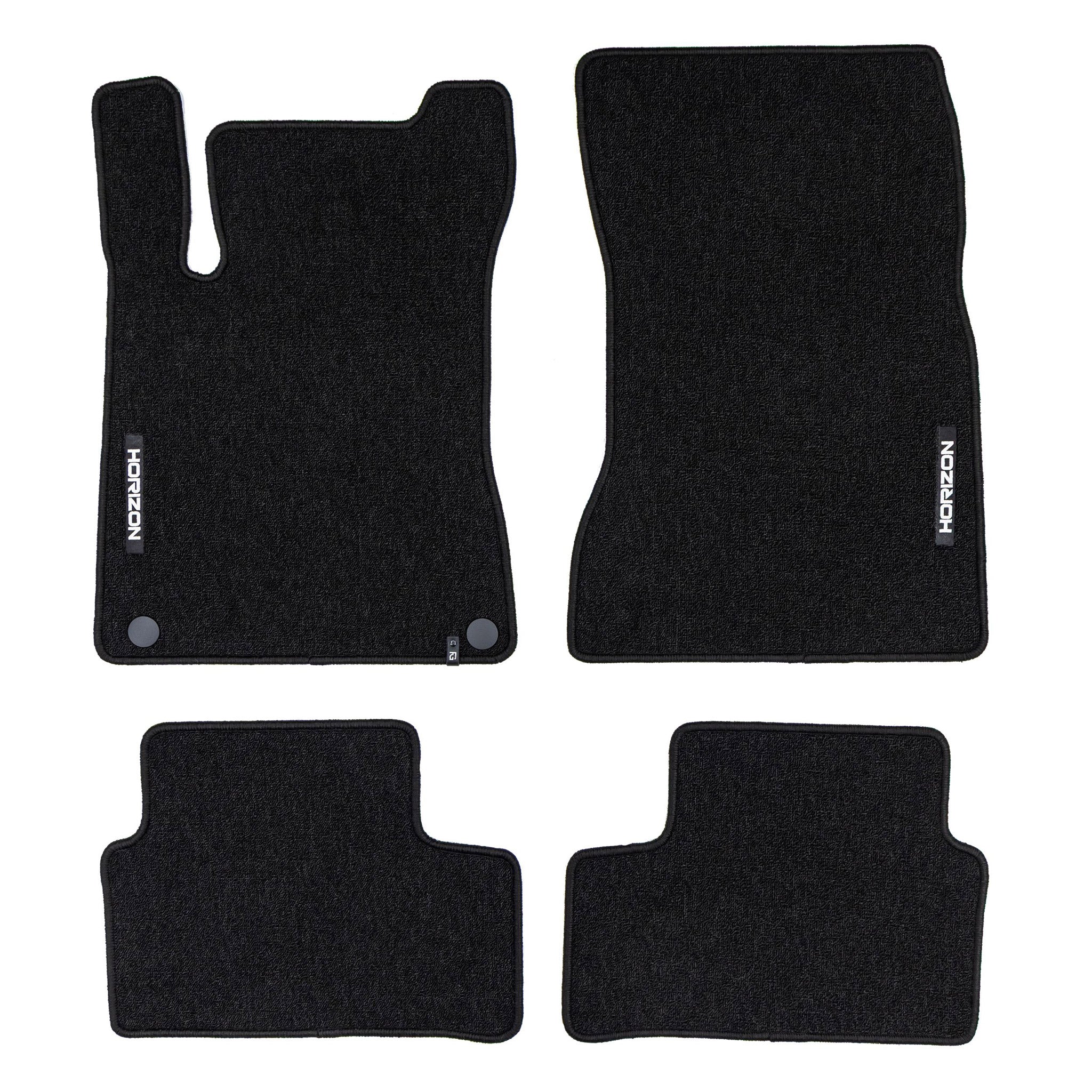 Velours Fußmatten für Mercedes-Benz A-Klasse W177 2018-2025 Schwarz 4 teile