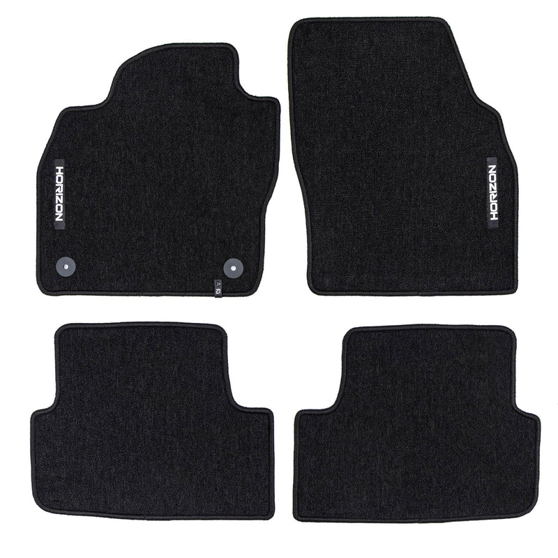 Velours Fußmatten für Seat Ibiza V 2017-2025 Autoteppich Automatten Schwarz 4tlg