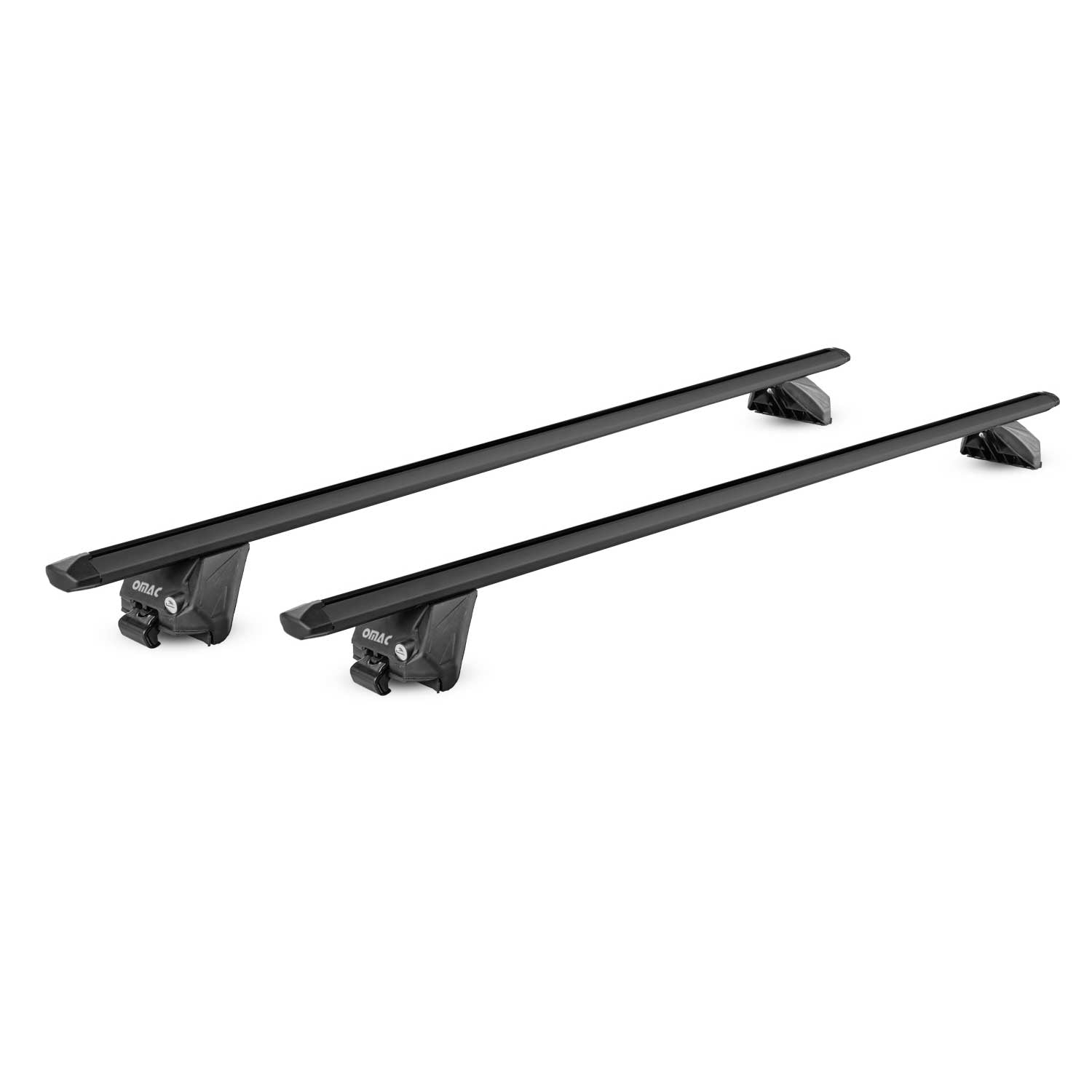 Dachträger Gepäckträger Universal Bündige Schienen Aluminium Schwarz 112 cm ABE