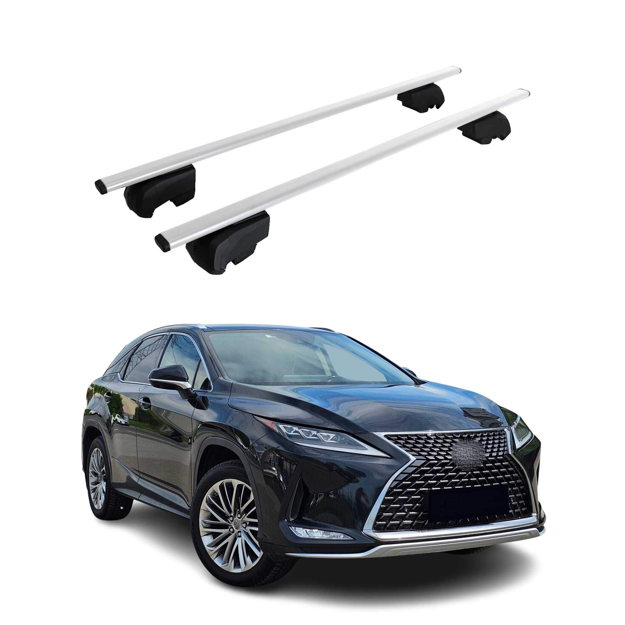 Dachträger Grundtäger für Lexus RX 2016-2022 75kg Metall Silber 2 tlg