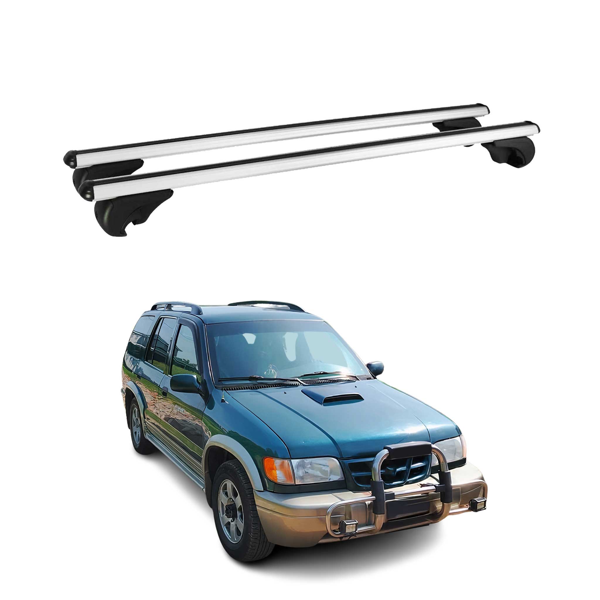 Dachträger Grundtäger für Kia Sportage 1993-2010 75kg Aluminium Silber 2 tlg