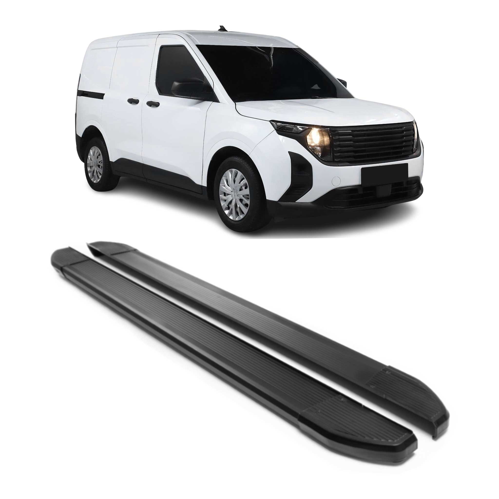Trittbretter Seitenschweller für Ford Tourneo Courier V769 2023-2026 L1 Schwarz