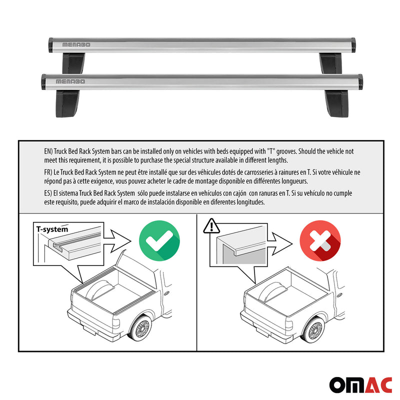 Menabo Dachträger für Universal Laderaumrollo-Querträger Ladeflächenträger 2x