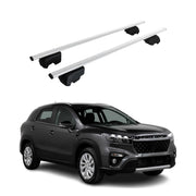 Dachträger Gepäckträger für Suzuki SX4 S-Cross 2021-2023 ABE Metall Silber 2x
