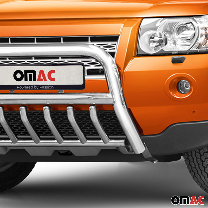 Frontbügel Frontschutzbügel für Land Rover Freelander 2007-2014 ABE Stahl Silber