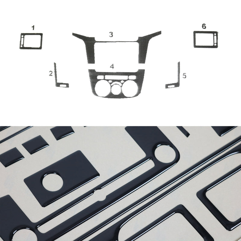 Innenraum Dekor Cockpit für Toyota Hilux 2005-2015 Piano Schwarz Optik 6tlg