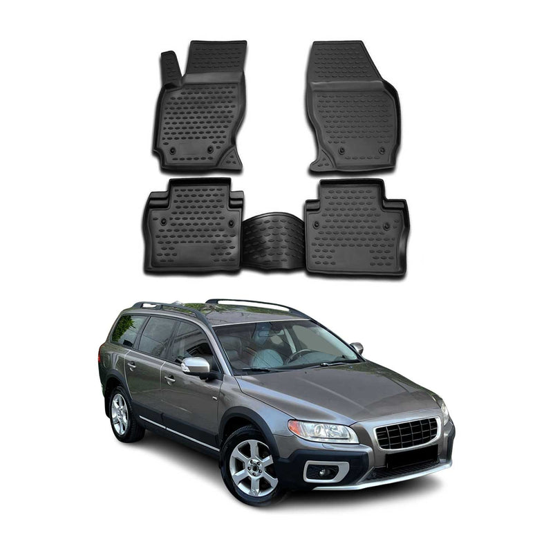 OMAC Fußmatten Gummimatten für Volvo XC70 mk3 2007-2016 Gummi TPE Schwarz 4 tlg