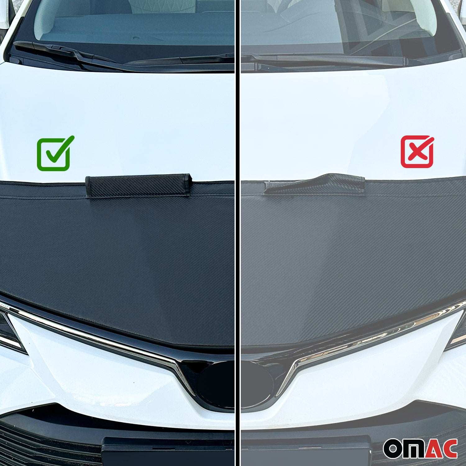 Haubenbra Steinschlagschutz Bonnet Bra für Fiat Scudo 2012-2016 Carbon Halb