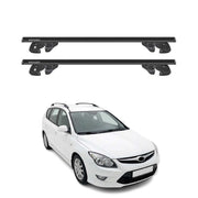 Dachträger für Hyundai i30 I Kombi 2007-2010 Pre-FL Alu 90kg TÜV Schwarz 2tlg