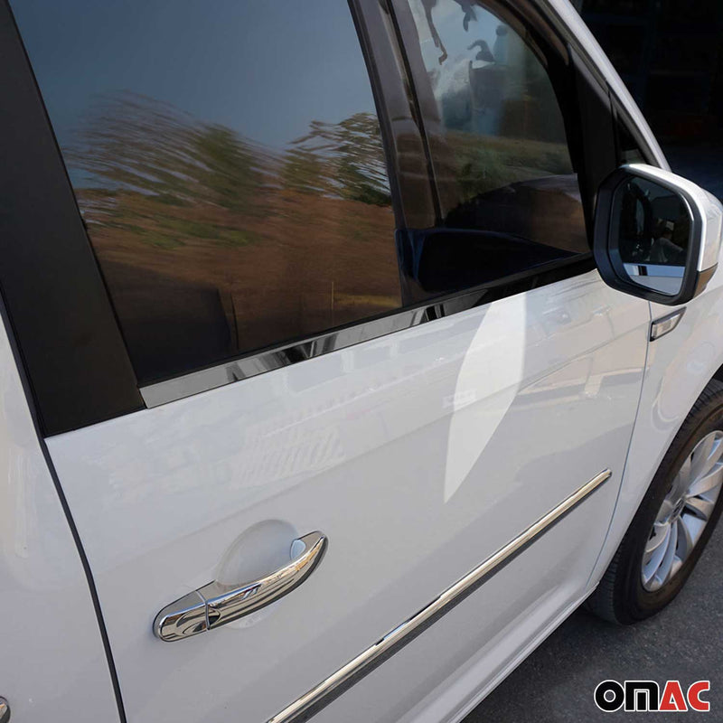 Fensterleisten Zierleisten für VW Caddy 2015-2020 Edelstahl Dunkel 2tlg