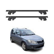 Dachträger Grundtäger für Skoda Roomster Praktik 2006-2015 Alu TÜV Schwarz 2tlg
