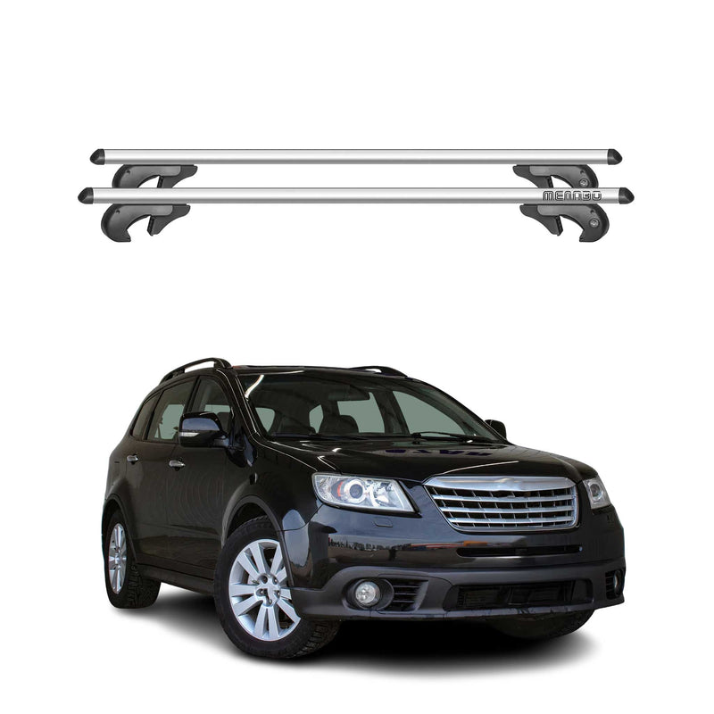 Menabo Dachträger Grundtäger für Subaru Tribeca 2005-2014 90kg Alu Silber 2 tlg