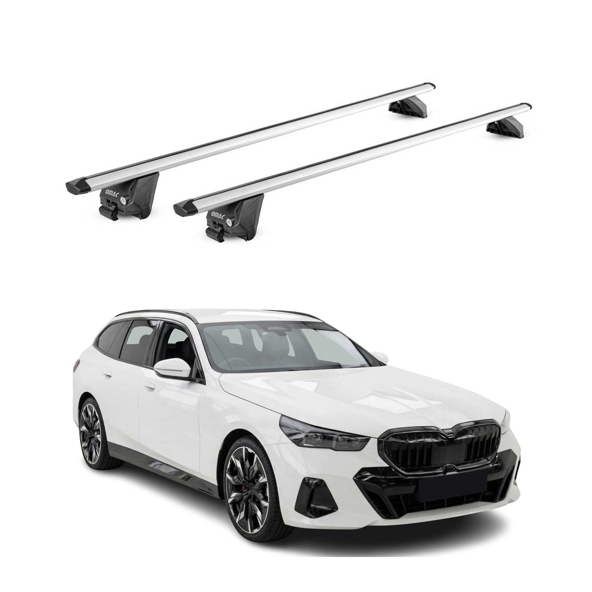 Dachträger für BMW 5er G61 Touring 2024-2026 100kg Aluminium Silber 2x ABE