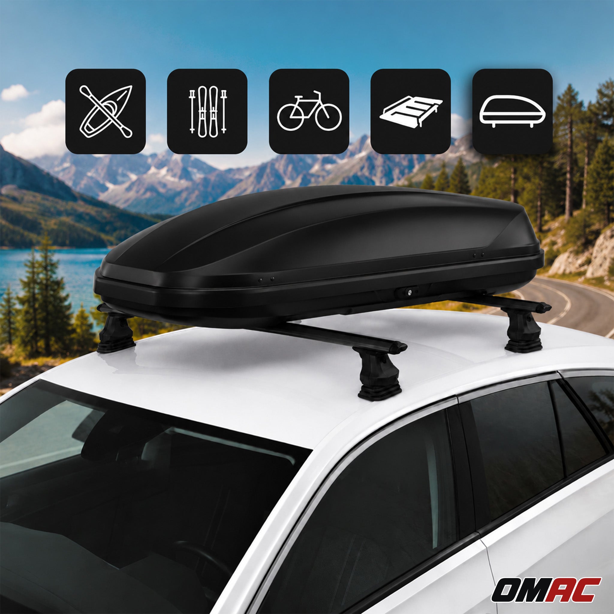 Dachträger Querträger für Citroën C6 2005-12 Aluminium 2 Stück 75kg TÜV Schwarz