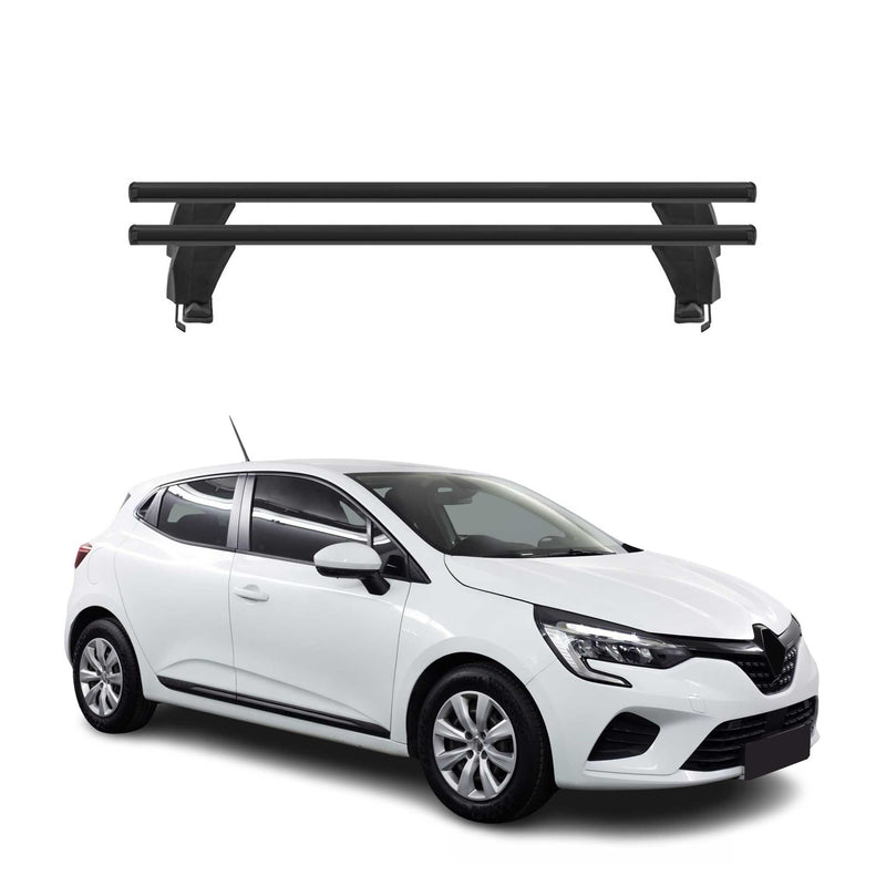 Menabo Dachträger Grundtäger für Renault Clio mk5 2019-2025 50kg Alu Schwarz 2x