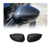 Spiegelkappen Spiegelabdeckung für Fiat 500C 2007-2024 Echt Carbon Schwarz 2x