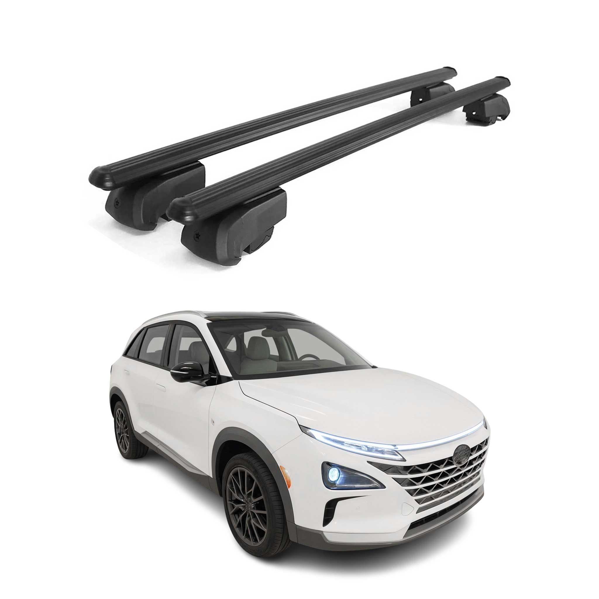 Dachträger Gepäckträger für Hyundai Nexo 5D 2019-2026 ABE Aluminium Schwarz