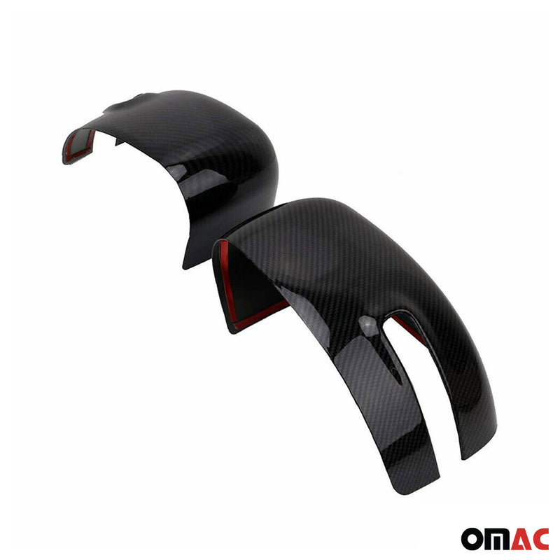 Spiegelkappen Spiegelabdeckung für Jeep Renegade 2015-2024 Kohlefaser Schwarz