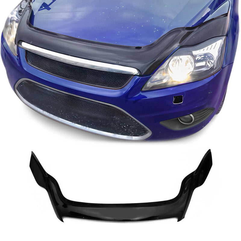 Motorhaube Deflektor Steinschlagschutz für Ford Focus 2 FL 2008-2010 Schwarz