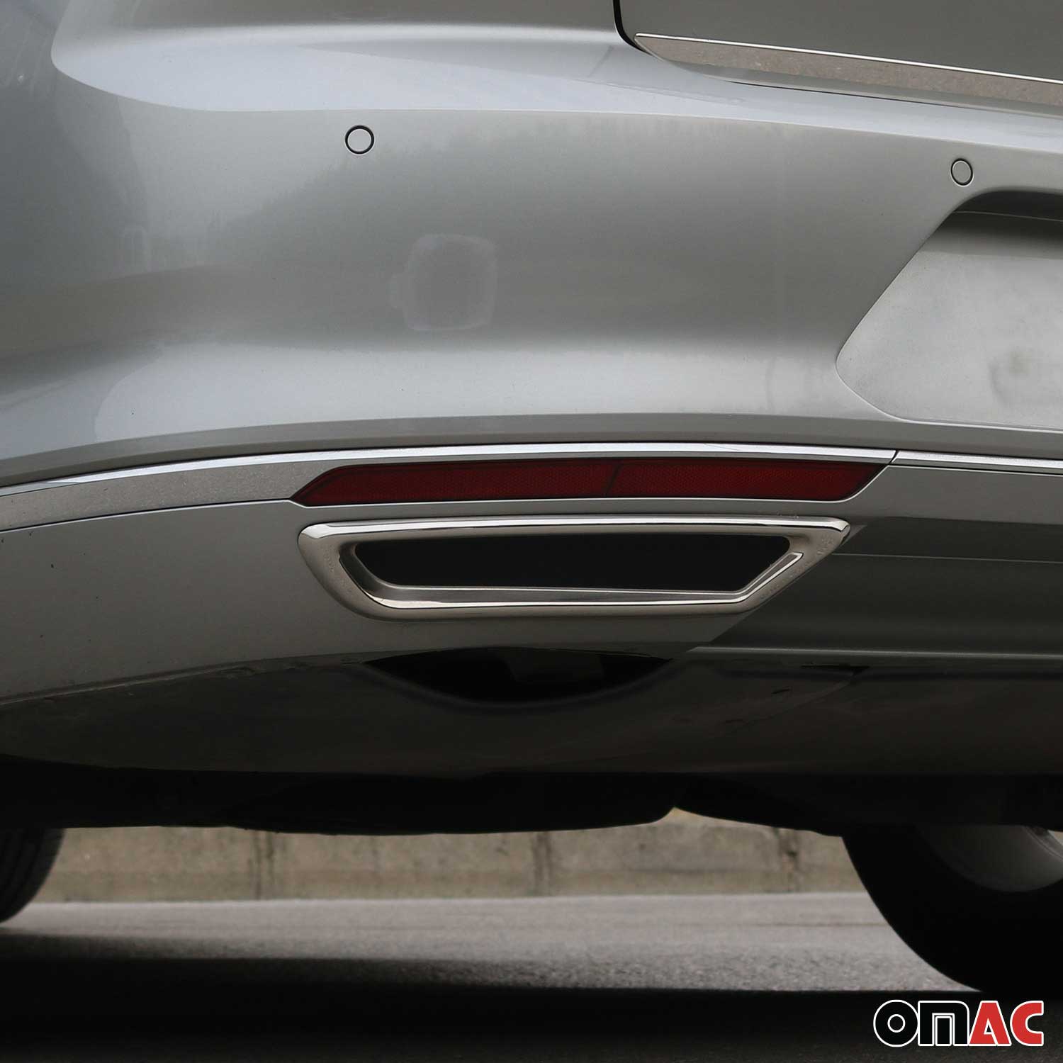 Stoßstangen Diffusor Auspuffrahmen für VW Passat B8 alle 2014-19 Edelstahl Chrom