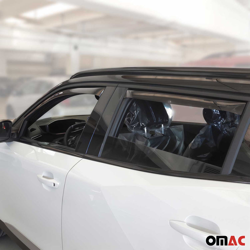 Windabweiser Regenabweiser für Peugeot 2008 2020-2025 Dunkel Acryl 4tlg