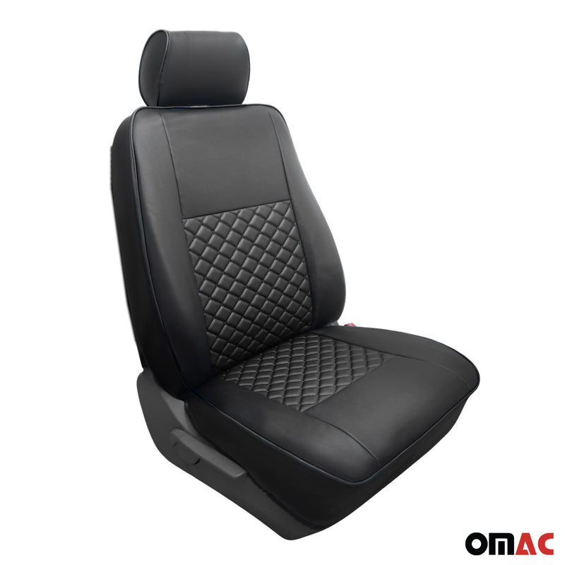 Schonbezüge Sitzbezug für Mercedes Vito W447 2014-2022 Schwarz Leder 2+1 Sitz