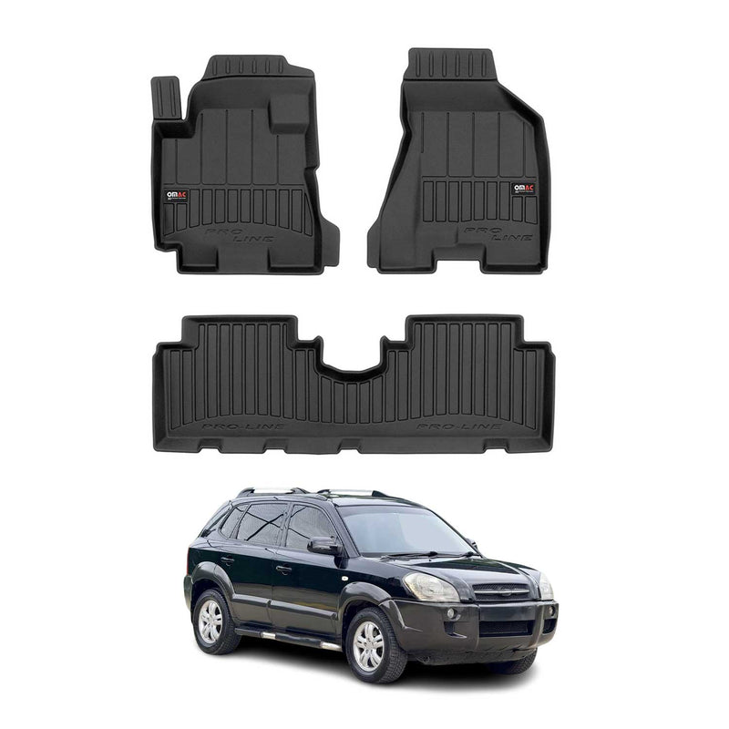 OMAC Gummi Fußmatten für Hyundai Tucson 2004-2010 Premium TPE Automatten 3tlg