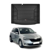 OMAC Gummi Kofferraumwanne für Skoda Fabia 2014-2021 TPE Laderaumwanne Schwarz