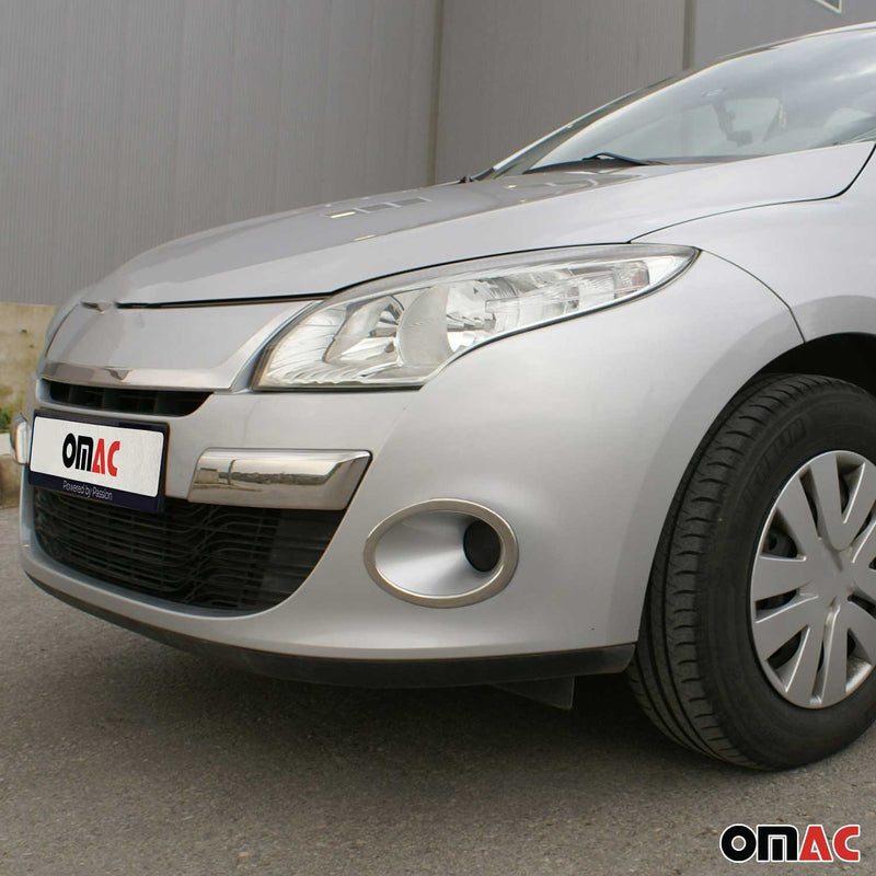 Nebelscheinwerfer Rahmen Umrandung für Renault Megane 2008-2016 Ringe Chrom 2x