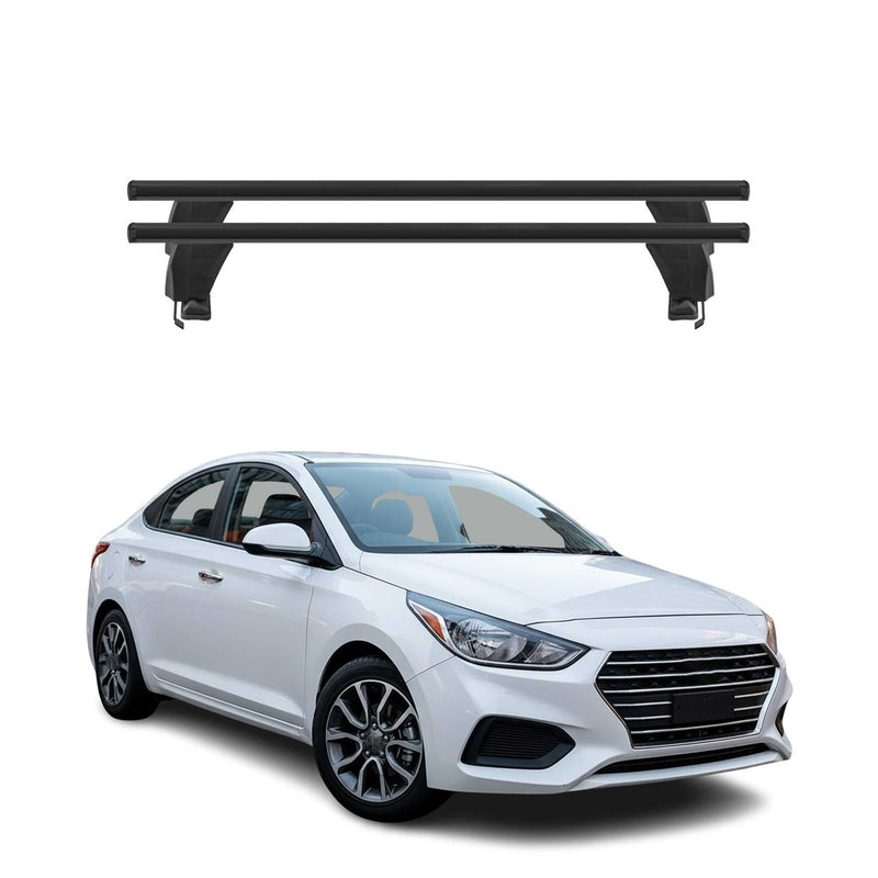 Menabo Dachträger Grundtäger für Hyundai Accent Limo 2017-2023 50kg Alu Schwarz