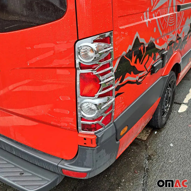 Rücklicht Leisten Heckleuchte für VW Crafter 2012-2017 Chrom ABS Silber 2tlg