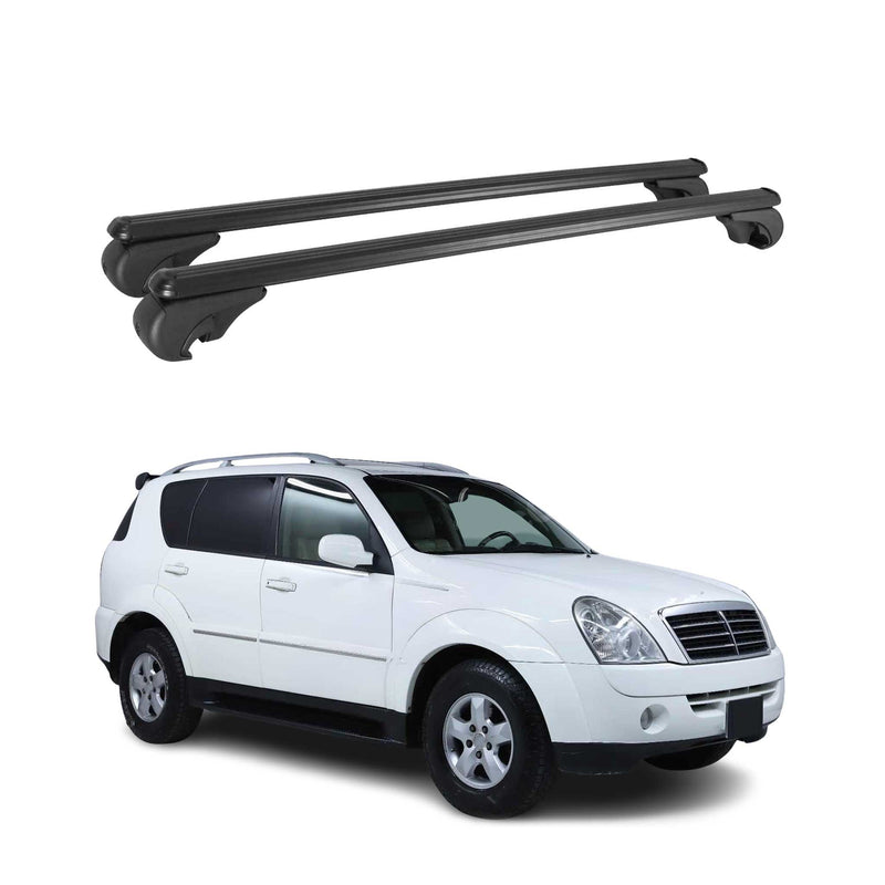 Dachträger für Ssangyong Rexton 2001-2012 Gepäckträger Grundträger Alu Schwarz