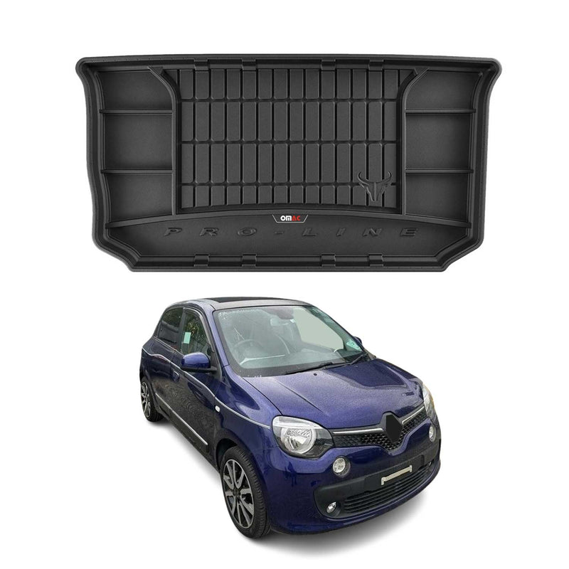 OMAC Gummi Kofferraumwanne für Renault Twingo 2014-2018 5tür 3D TPE Schwarz