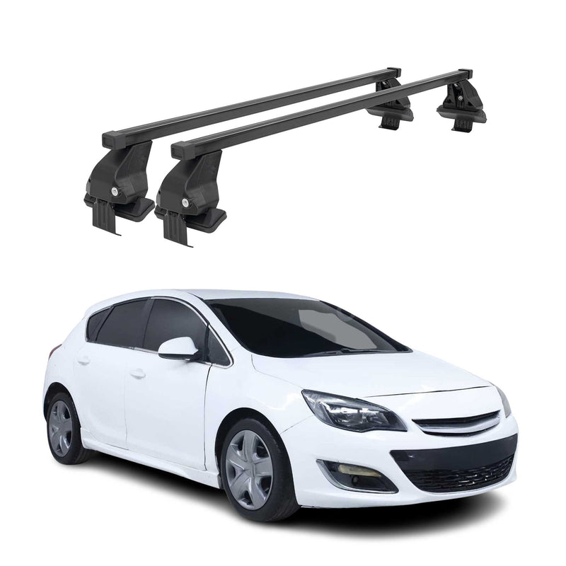 Menabo Dachträger Grundtäger für Opel Astra J 2009-2015 50kg Stahl Schwarz 2 tlg
