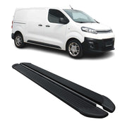 Schweller Trittbretter Schweller für Citroen Jumpy 2016-2026 L2 L3 Alu Schwarz