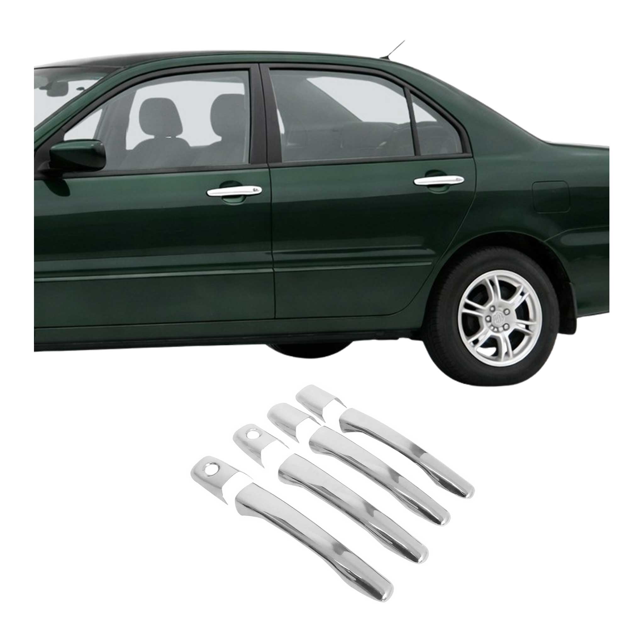 Chrom Türgriff Blende für Mitsubishi Lancer 2000-2007 4Tür Edelstahl 4tlg