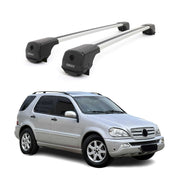 Dachträger Grundträger für Mercedes M Klasse W163 1998-2005 Aluminium Grau 2tlg