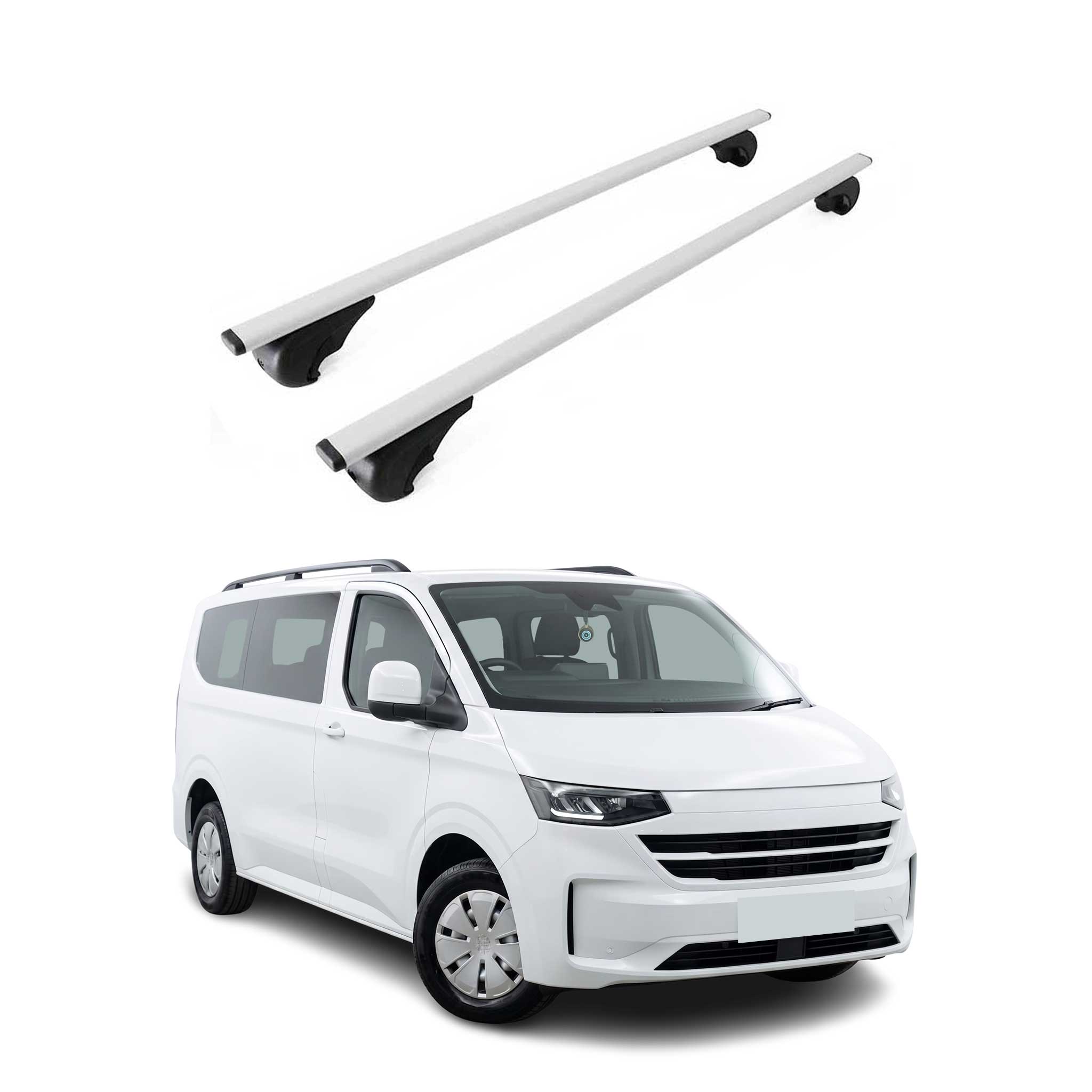Dachträger Grundträger für VW Transporter T7 2024-2026 Metall Silber 2tlg