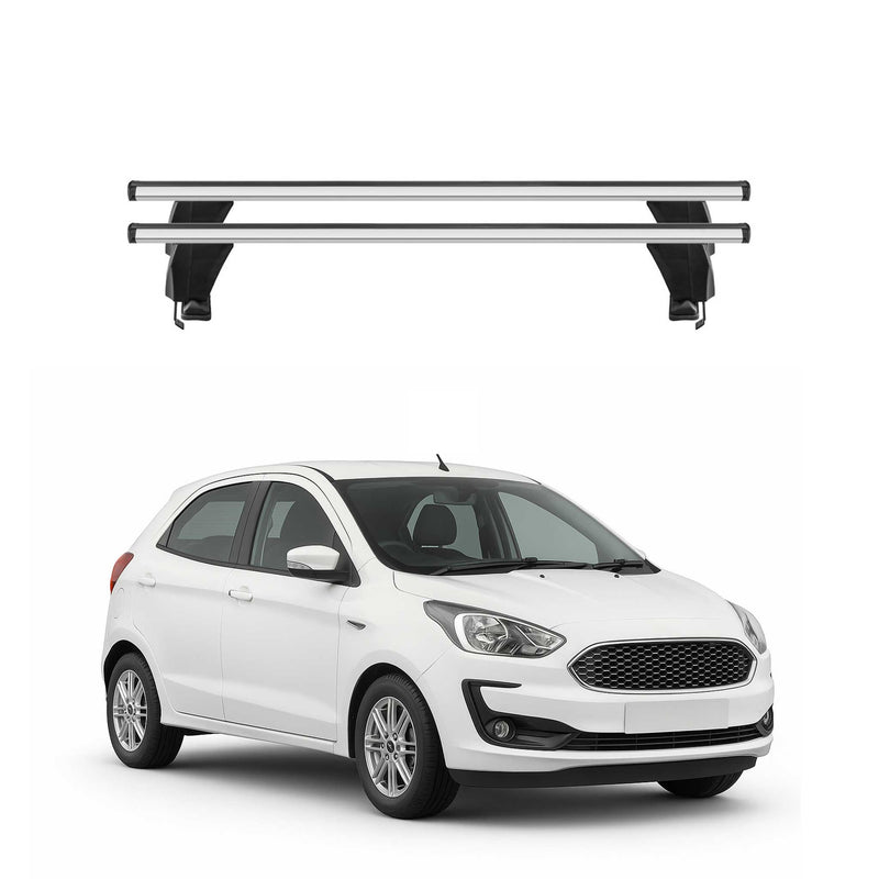 Menabo Dachträger Grundtäger für Ford Ka+ 2016-2020 50kg Aluminium Silber 2 tlg