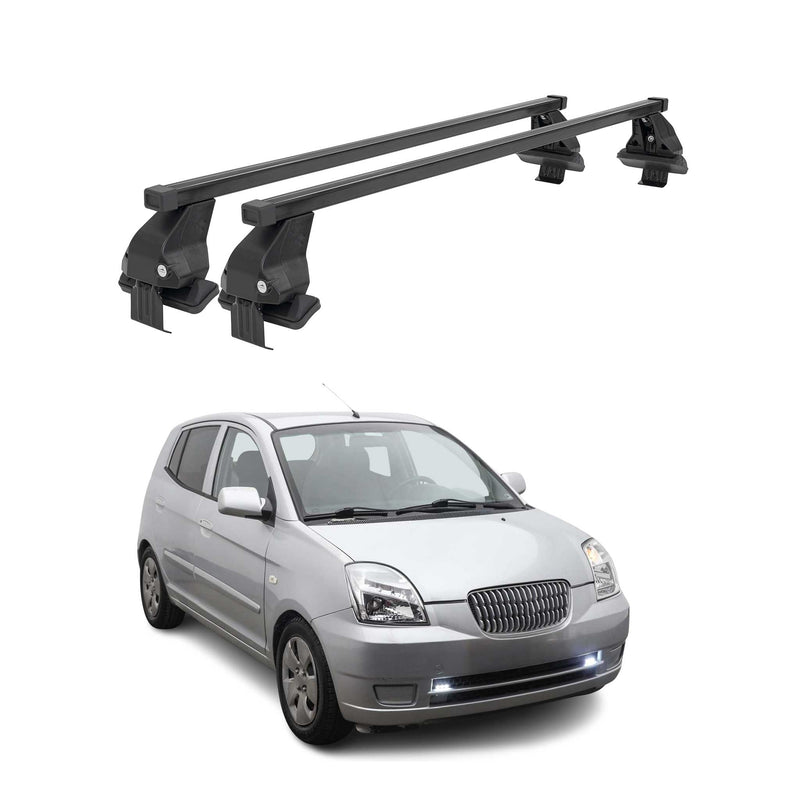 Menabo Dachträger Grundtäger für Kia Picanto 2004-2011 50kg Stahl Schwarz 2 tlg
