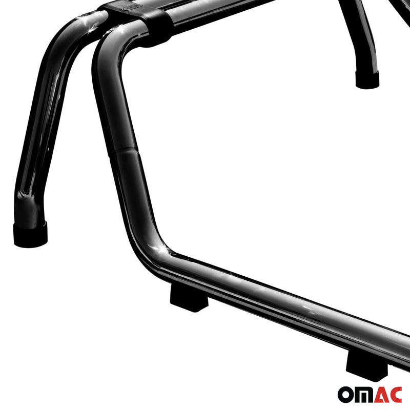 Überrollbügel Rollbar Gefärbten Stahl für Toyota Hilux 2006-2023 Schwarz Ø76mm