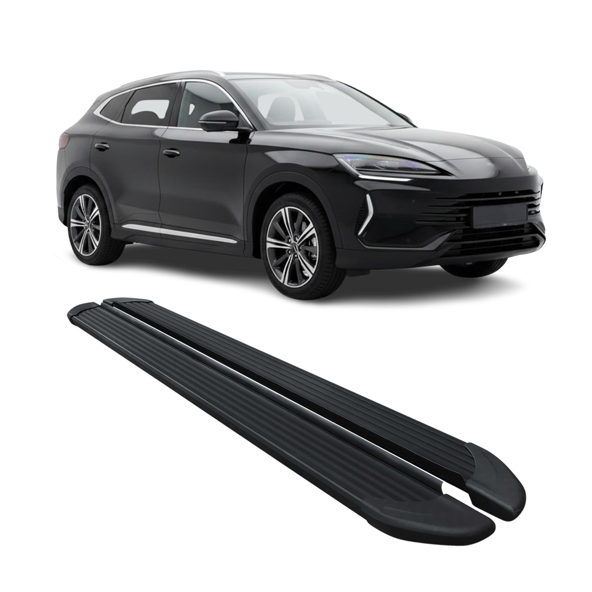Trittbretter Seitenbretter für BYD Seal U SUV 2024-2026 Schwarz Aluminium 2tlg