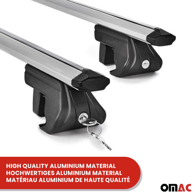 Alu Dachträger für Nissan Qashqai J10 J11 2007-2021 5 türig Silber ABE 2 tlg