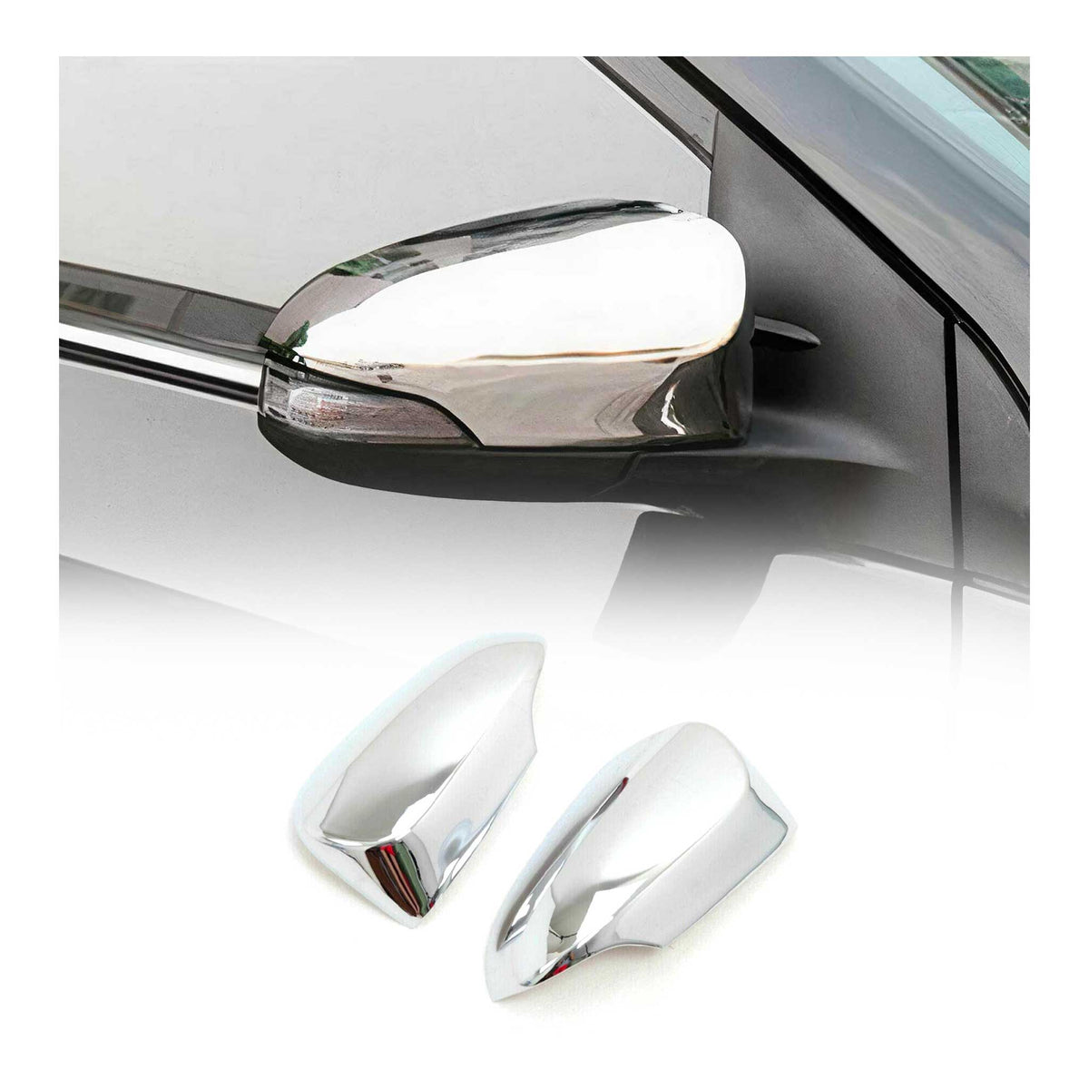 Spiegelkappen Spiegelabdeckung für Toyota Corolla 2013-2019 Chrom ABS Silber